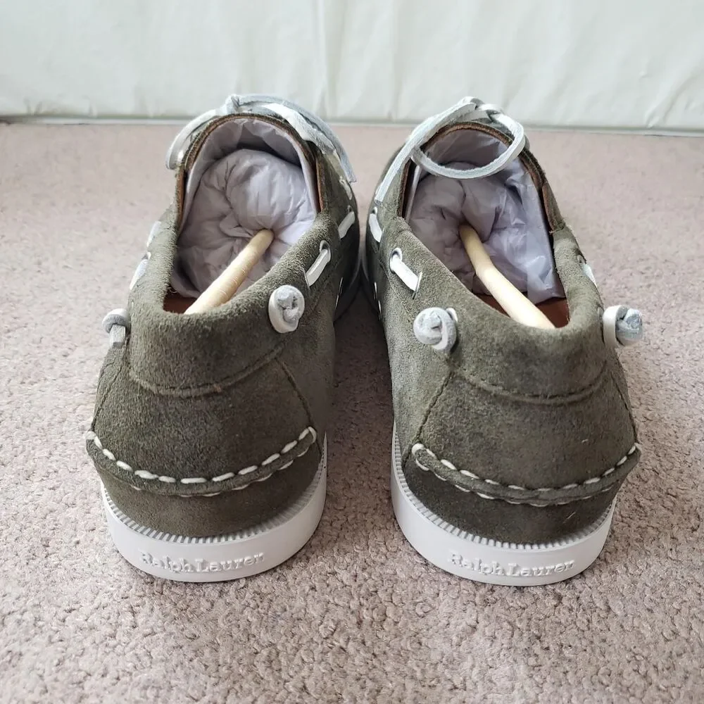 Polo Ralph Lauren Merton Armadillo Suede Boat Shoes Size 10